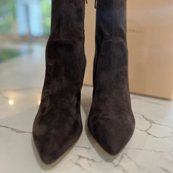 Loeffler Randall Brown Suede Isla Bootie - Picture 3 of 14